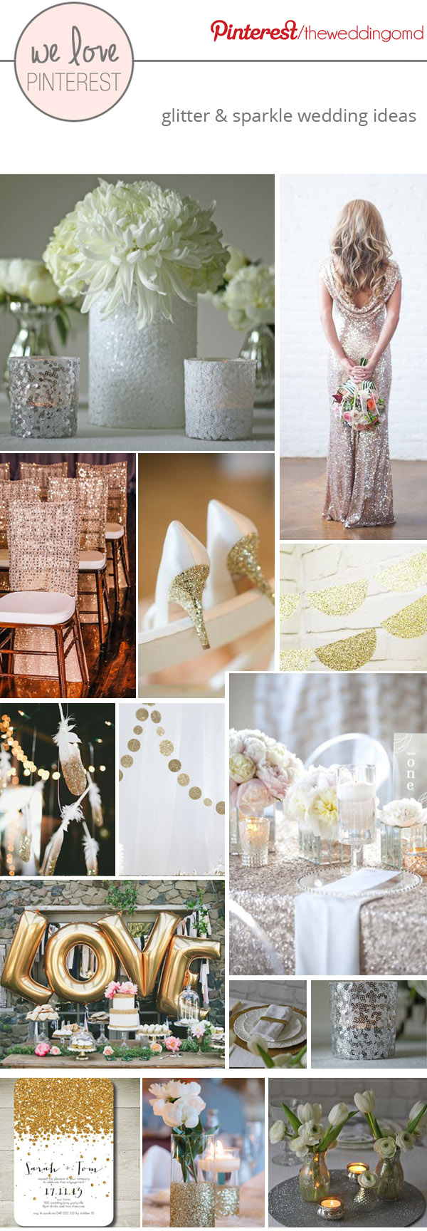 glitter and sparkle wedding ideas