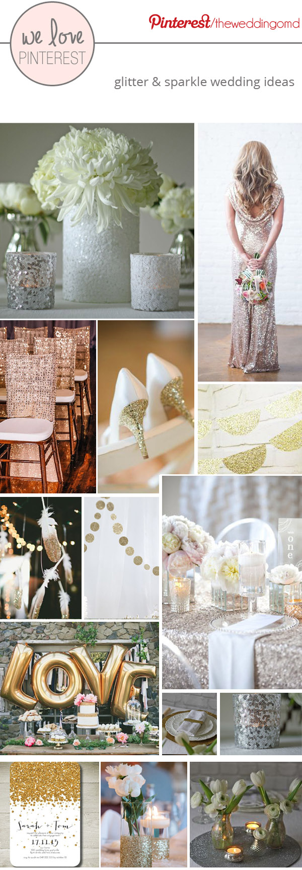 glitzy wedding decorations