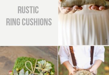 rustic ring cushions hessian moss birds nest
