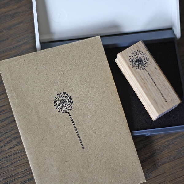 dandelion stamp for wedding favours seed packets