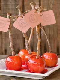 halloween toffee apple wedding favours wedding ideas