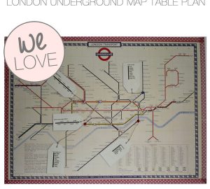 london underground map wedding table plan