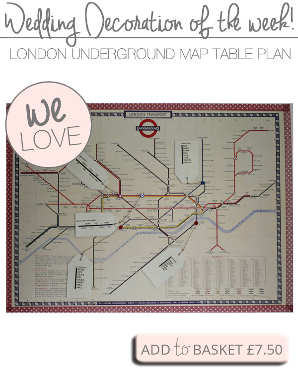 london underground map wedding table plan
