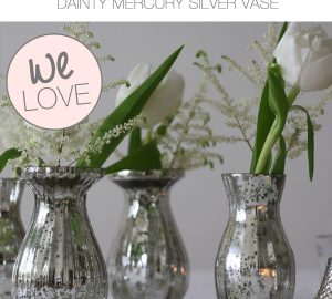 mercury silver vases wedding centrepieces