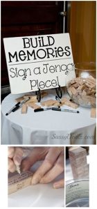 sign jenga pieces alternative wedding guest books