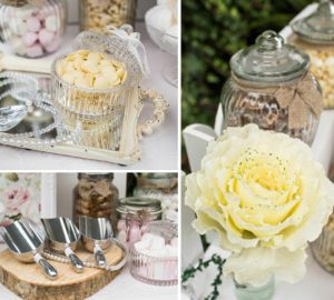 wedding dessert table decorations for sale scoops tree slices glass jars