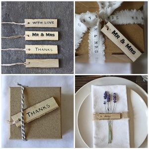 woden gift tags wedding place cards gift wrapping