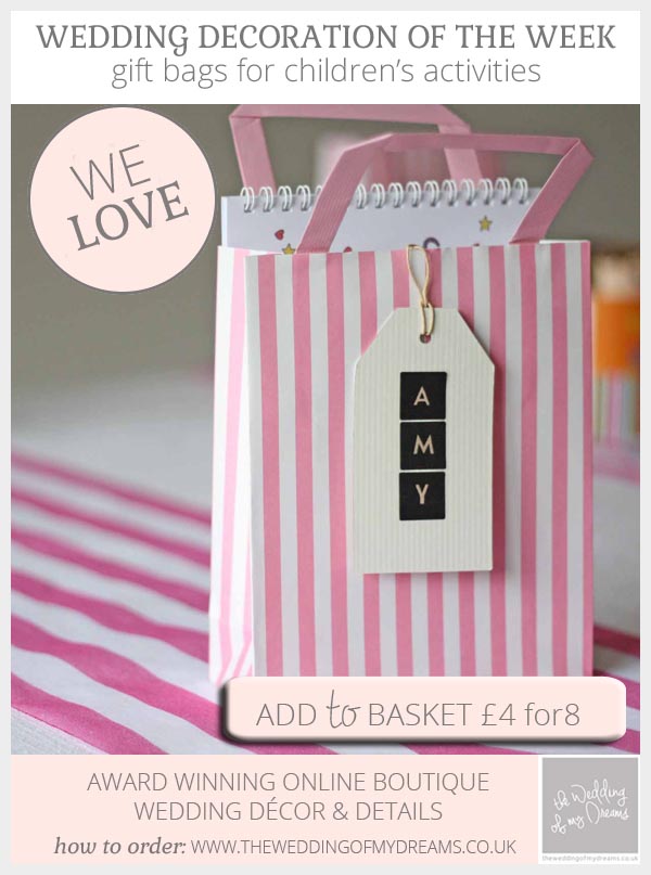 Gift Bags For Children's Wedding Activity Packs