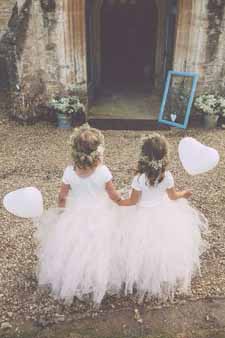 bluch pink flower girl dresses for young bridesmaids