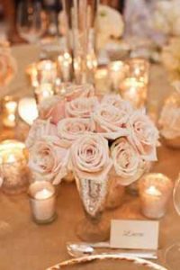 blush pink wedding ideas blush pink roses and silver vases