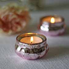 blush pink wedding ideas pink silver tea light holders