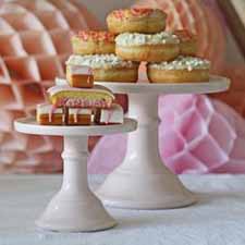 blush pink wedding ideas use pink cake plates or cake stands on your dessert tables