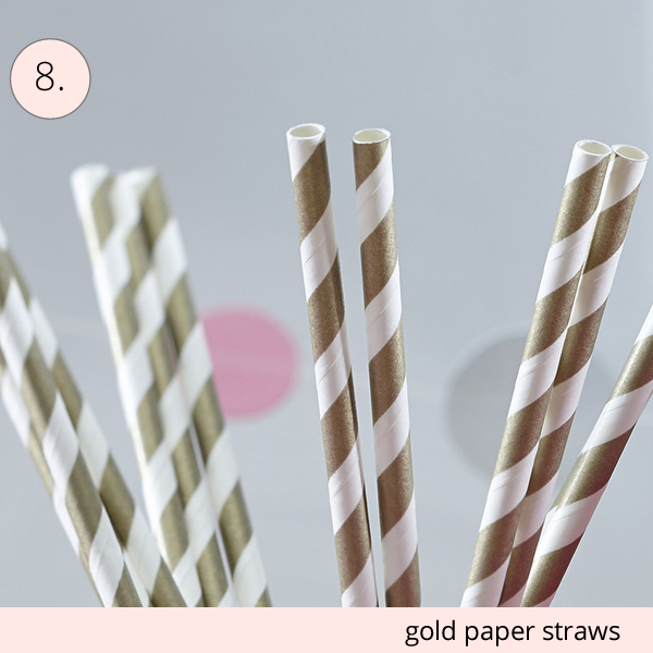 gold paper straws