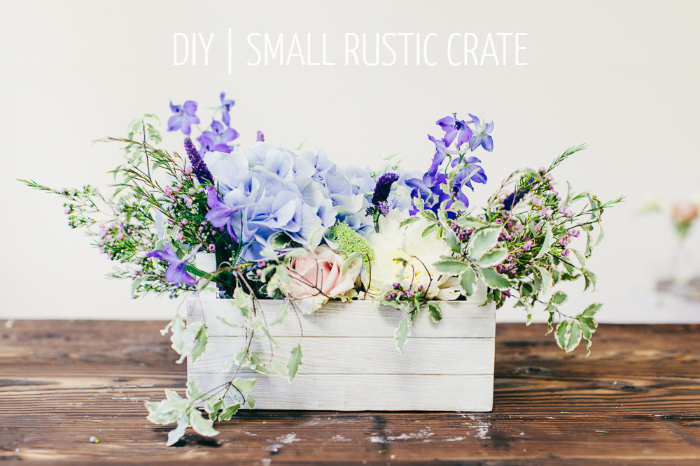 how to make a centrepiece in a wooden crate wedding