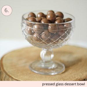 pressed glass dessert bowl