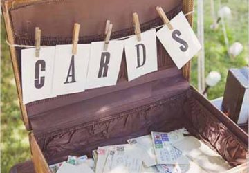 vintage suitcase for wedding cards make your own bunting