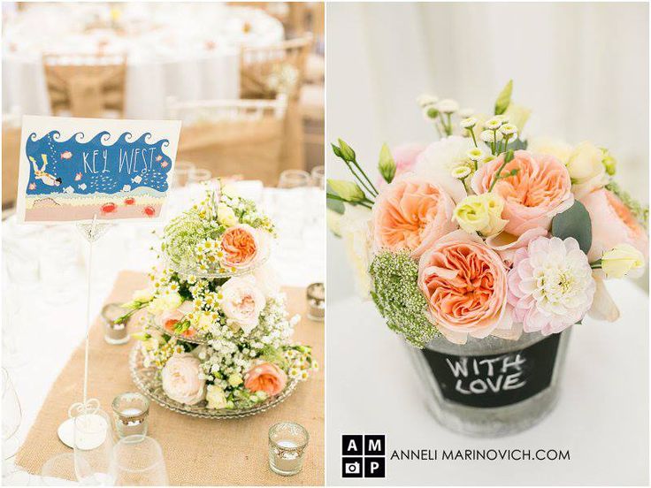 Pressed glass cake stand wedding centrepiece and blackboard bucket vase