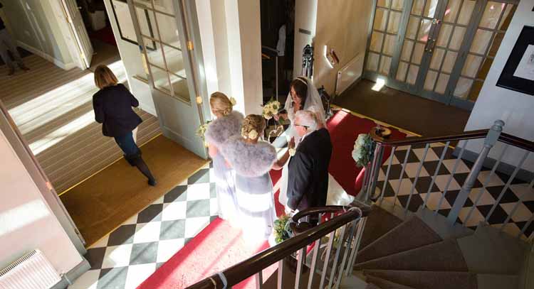 Warwick House Wedding Ceremony Entrace Hall