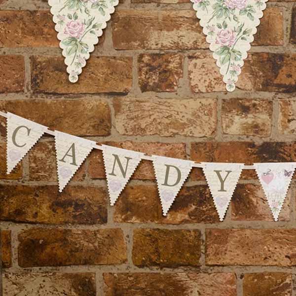 candy buffet pretty floral bunting