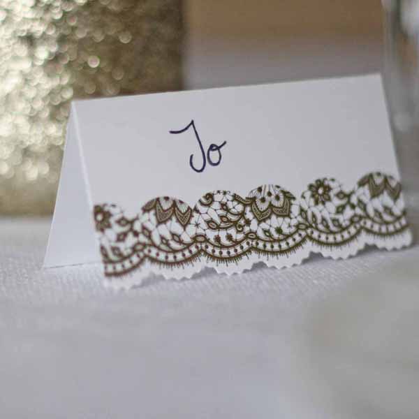 gold wedding place cards cheap