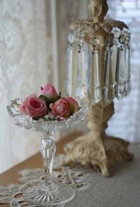 pressed glass wedding decorations  - edsset table vase