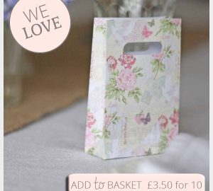pretty floral wedding favour bags