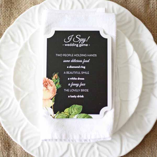 wedding I spy photo prompt sheets ask guests to take these photos at your wedding