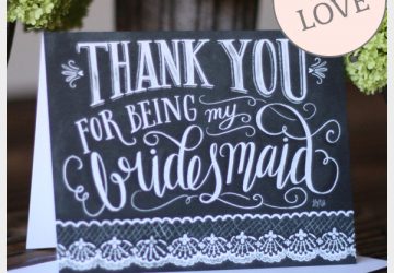 Thank You For Being My Bridesmaid Cards - Blackboard