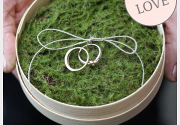 Woodland Wedding Ring Cushion Alternative With Moss