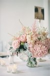 blue and blush pink wedding bouquet