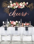 blue and blush pink wedding tablescape