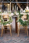 chair back ideas for summer weddings foliage garland with mr and mrs signs