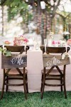 chair back ideas for summer weddings - mr and mrs wooden signs