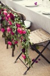 chair back ideas for summer weddings - relaxed rustic flower garland