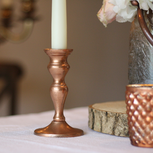 copper candle sticks