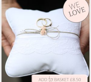 lace and twine ring cushion