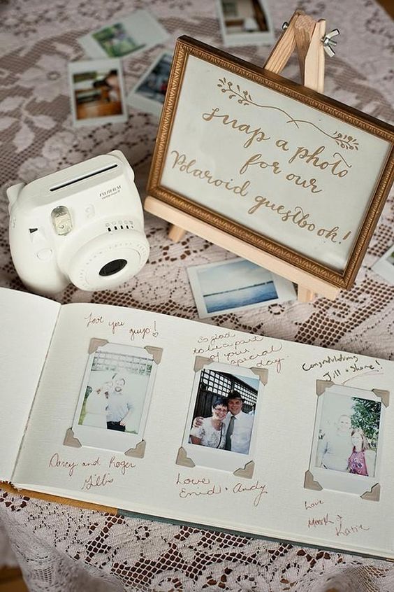 polaroid camera guest book