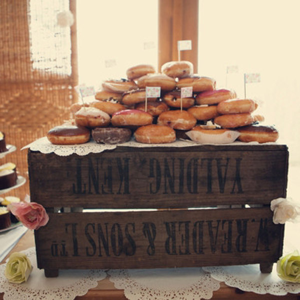 wooden crates - these can have so many uses at woodland weddings