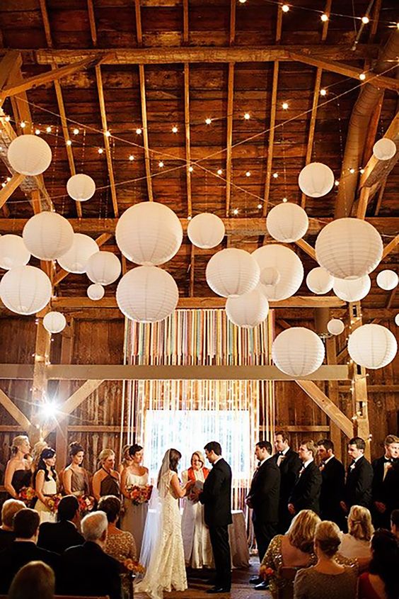 wedding paper lanterns hanging decorations