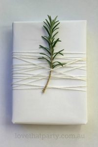 rosemary and twine for a bridesmaids gift wrapping idea