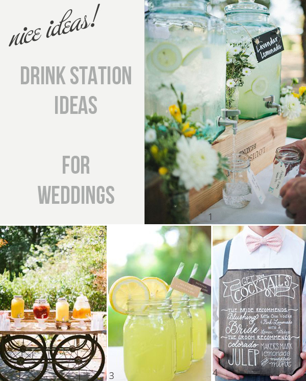 drink stations at weddings