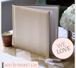 gold wedding guest book