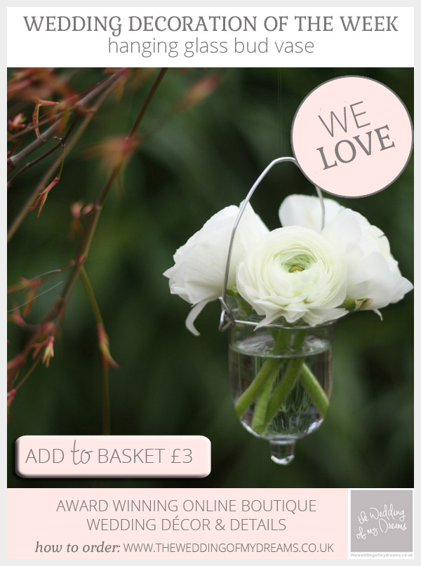 hanging wedding decorations bud vases