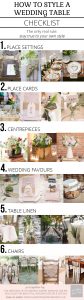 how to style a wedding table checklist