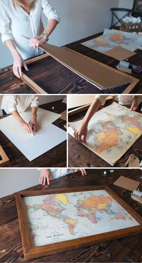 how to make a world map wedding table plan