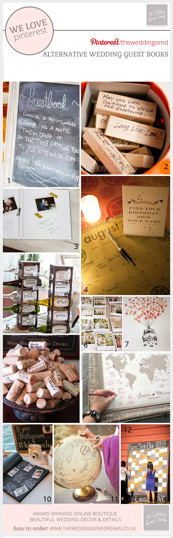 alternative wedding guest book ideas