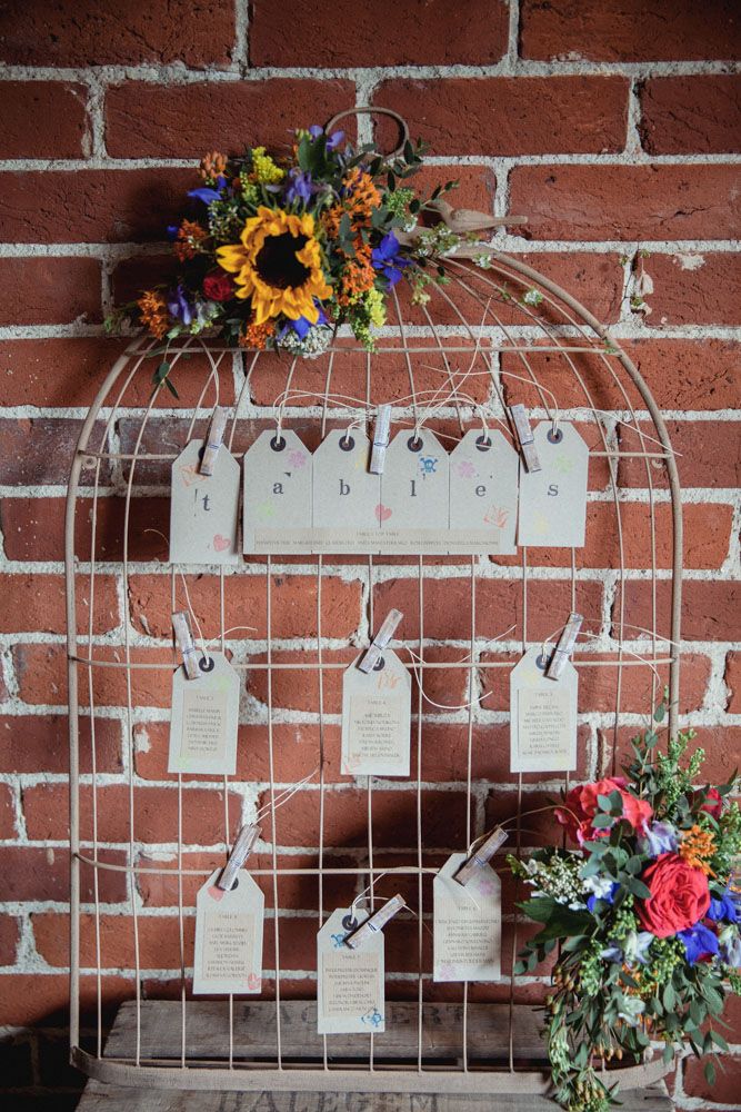 birdcage wedding table plan - rustic barn wedding decorations