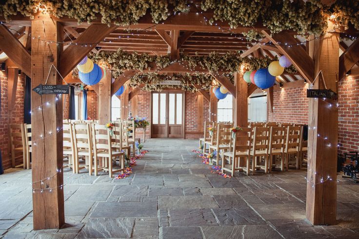 Rustic Barn Wedding Decorations - Bright Same Sex Wedding