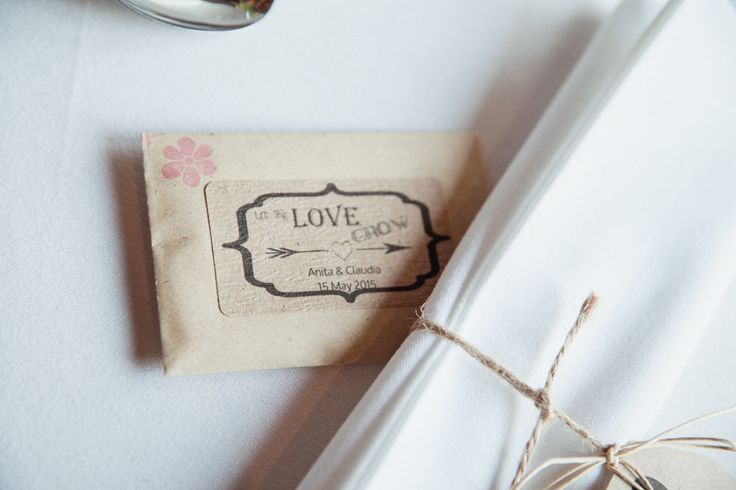 let the love grown personalised seed packet wedding favours - rustic barn wedding decorations - same sex wedding