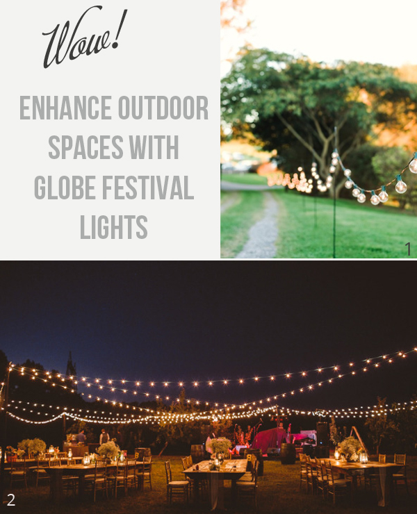 light up outdoor areas at weddings